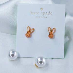 KATE SPADE • Gold-Tone Bunny Studs Earrings (NWT)